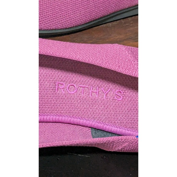 Rothy's Women's Almond Toe Knit Loafer Shoes 8 1/2 Fuchsia - Picture 3 of 9